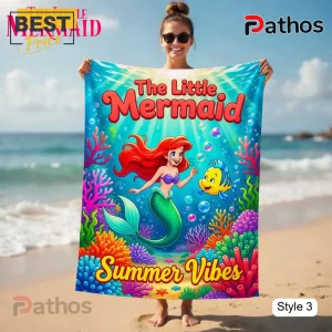HKLIH6Bs the little mermaid ariel summer vibes disney beach towel 04 premium finish
