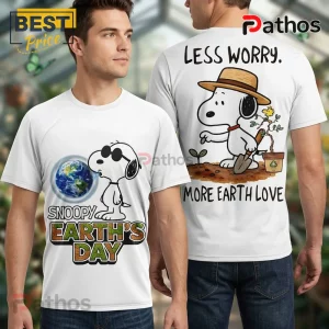 Snoopy Earth Day 3D Graphic Print Premium T-Shirt
