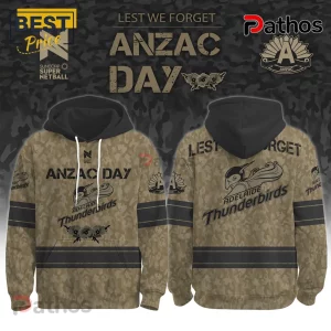 Adelaide Thunderbirds Anzac Day Limited Edition Camo Hoodie