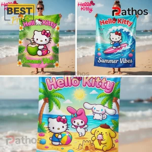 Hello Kitty Sanrio Friends Summer Beach Fun Beach Towel