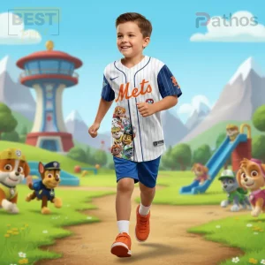 White blue pinstripe baseball jersey featuring orange 