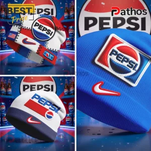Pepsi USA Flag Patchwork Knit Winter Beanie Hat