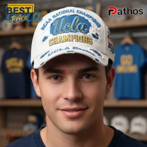 UCLA Bruins NCAA National Champions Distressed Embroidered White Cap