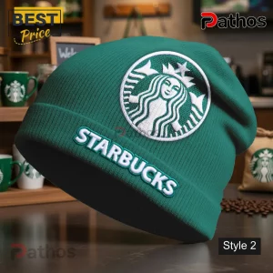 Starbucks Beanie Hat Nike Patchwork Premium Knit Beanie Hat 3 Teal knit beanie hat featuring large white embroidered Starbucks siren logo patch and 'STARBUCKS' text on brim!