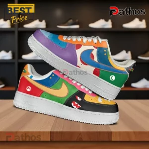 OYBiGQje super mario bros custom sneakers multi color gaming character art shoes 02 close up detail