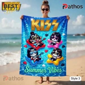 OdzMANfA kiss summer vibes pineapple rock band beach towel 05 daily outfit idea
