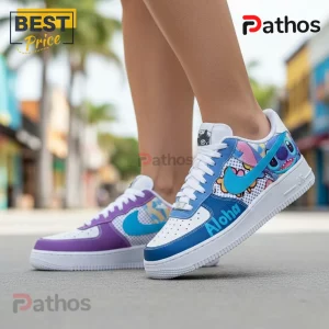 Stitch & Angel Aloha Custom Couple Sneakers – Disney Cartoon Theme Casual Shoes