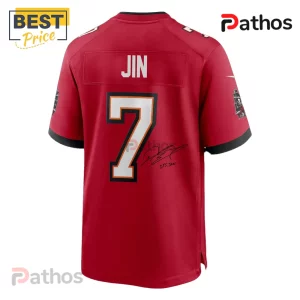 RujIUTNu bts jin limited edition buccaneers nfl red signature fan jersey 03 durable fabric
