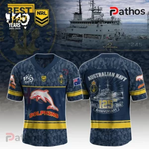 Australian Navy Dolphins NRL 125th Anniversary Commemorative Camo Jersey 2 S9goDjhB australian navy dolphins nrl 125th anniversary commemorative camo jersey 03 close up detail