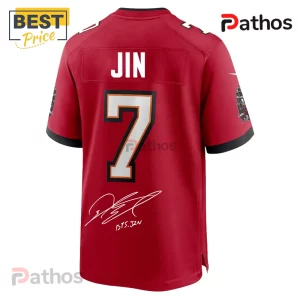 U8CvxV85 k pop jin bts red buccaneers 7 tribute fan replica football jersey 02 unique artwork