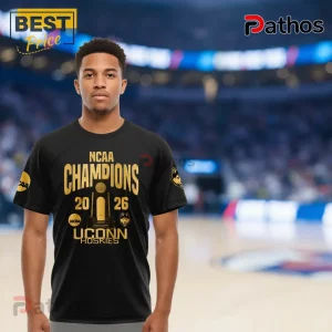 UConn Huskies 2026 NCAA Basketball Champions Commemorative Autograph T-Shirt
