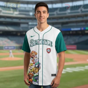 Seattle Mariners Paw Patrol Night Event Pinstripe Baseball Jersey