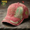 AKA Sorority 1908 Distressed Pink & Green Baseball Cap