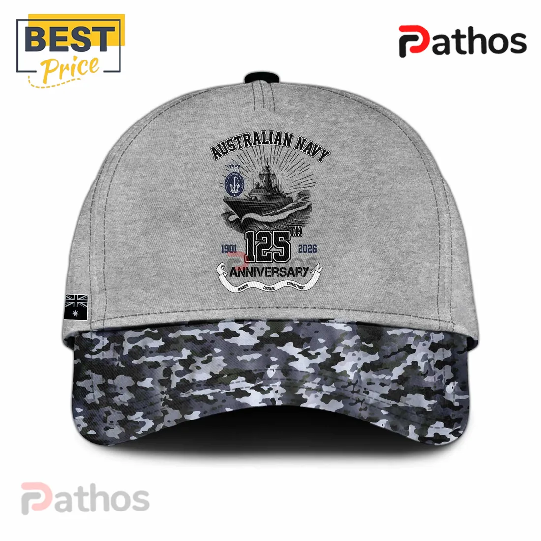 Australian Navy 125th Anniversary Commemorative Personalized Camo Hoodie Australian Navy 125th Anniversary Commemorative Personalized Camo Hoodie