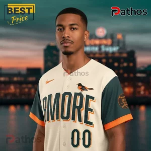 Orioles City Connect Cream Personalized Replica MLB Baseball Jersey