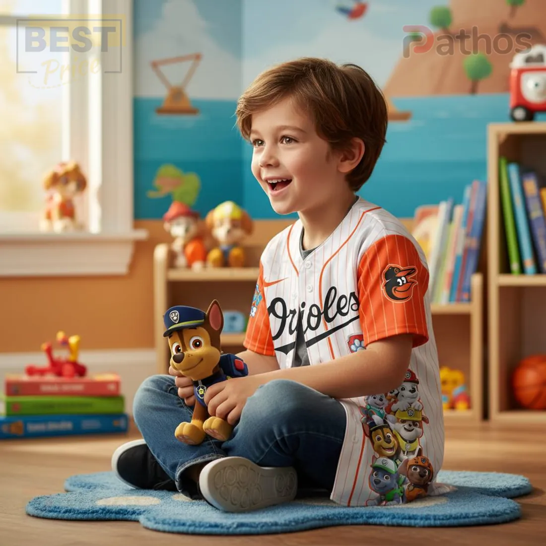Baltimore Orioles Paw Patrol Pinstripe Collaboration Baseball Jersey Baltimore Orioles Paw Patrol Pinstripe Collaboration Baseball Jersey
