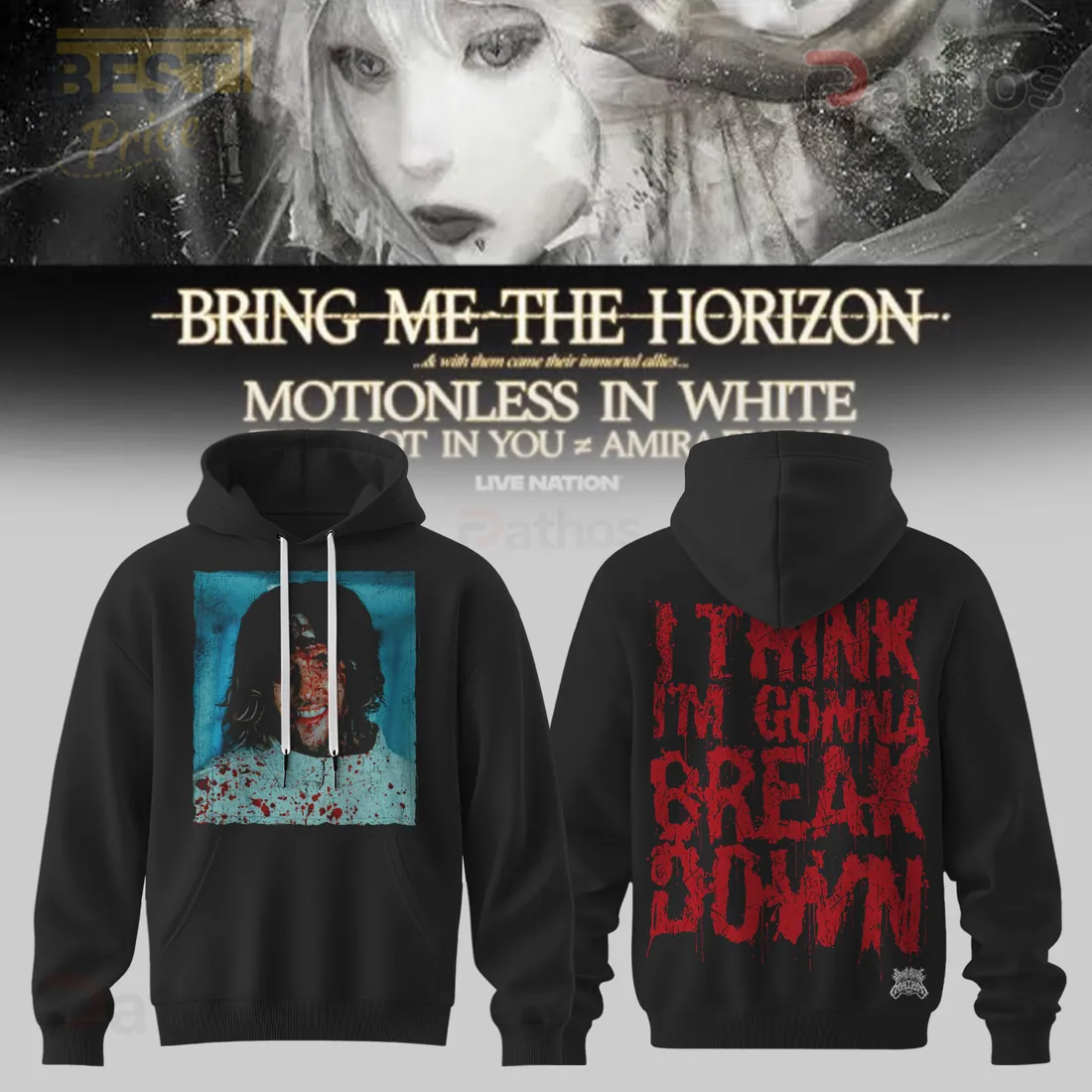 Bring Me The Horizon I Think I’m Gonna Break Down Graphic Hoodie Bring Me The Horizon I Think I’m Gonna Break Down Graphic Hoodie