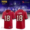 BTS J-Hope Buccaneers Limited Edition Red Football Fan Jersey with Signature