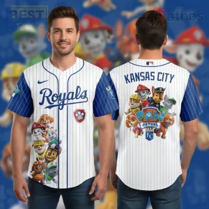 Kansas City Royals Paw Patrol Night Co-branded Pinstripe Baseball Jersey