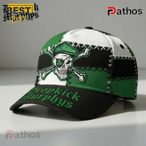 fJRbrhju dropkick murphys irish skull shamrock patched baseball cap 02 premium finish