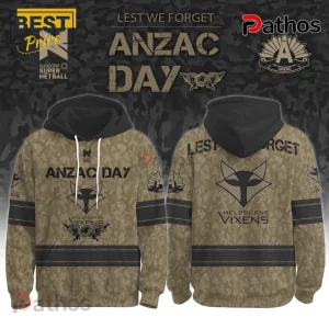 Melbourne Vixens Anzac Day Limited Edition Camo Hoodie