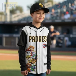 Paw Patrol San Diego Padres Kids Pinstripe Collaboration Baseball Jersey