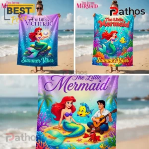 The Little Mermaid Ariel Summer Vibes Disney Beach Towel