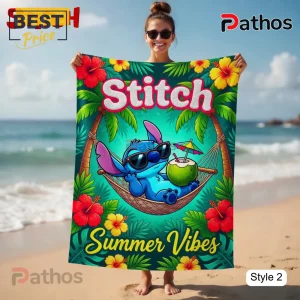 jcSJ8lm5 stitch lilo summer fun beach towel 03 close up detail