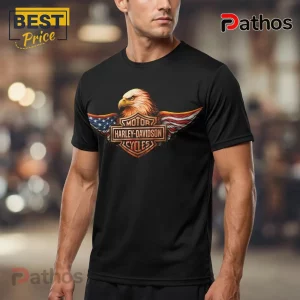 Harley-Davidson 250 Years of Freedom Eagle 3D Graphic Premium T-Shirt