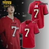 K-Pop Jin BTS Red Buccaneers #7 Tribute Fan Replica Football Jersey