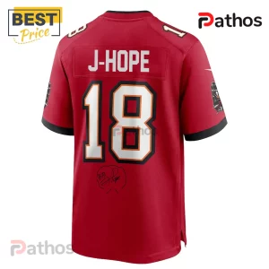 kGQc5SJc bts j hope buccaneers limited edition red football fan jersey with signature 03 authentic quality