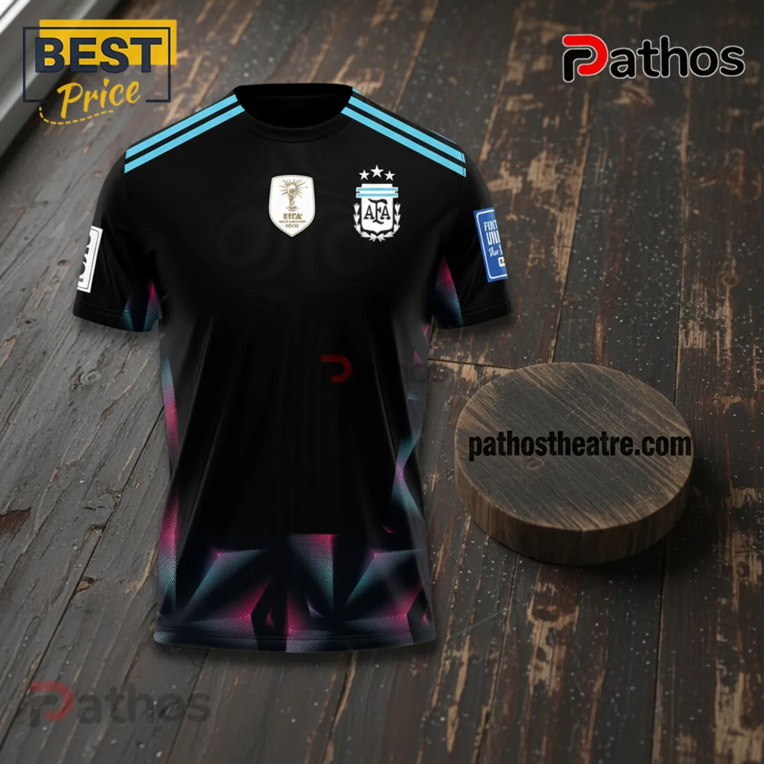 Lionel Messi Argentina 2022 World Cup Champion Football Shirt