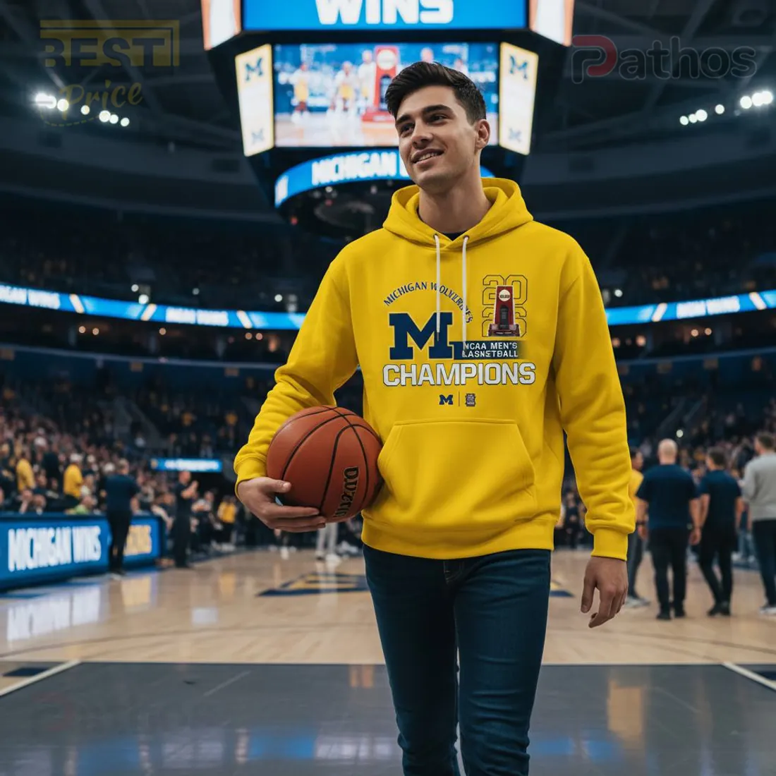 Michigan Wolverines NCAA Men’s Basketball 2026 Champions Hoodie Michigan Wolverines NCAA Men’s Basketball 2026 Champions Hoodie