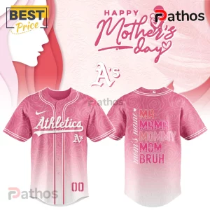 Oakland Athletics Mother’s Day Pink Rose Pattern Baseball Jersey