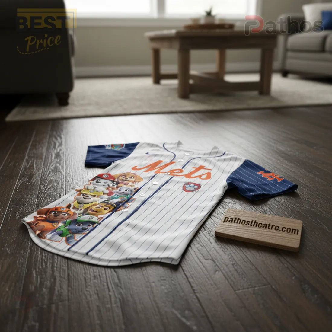 New York Mets Paw Patrol Theme Night Pinstripe Fan Baseball Jersey