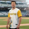 Paw Patrol Pittsburgh Pirates Character Graphic Pinstripe Baseball Jersey
