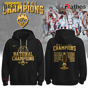 UConn Huskies 2026 NCAA Men's Basketball National Champions Black Hoodie 1 qF1NuhDq uconn huskies 2026 ncaa mens basketball national champions black hoodie 02 side profile