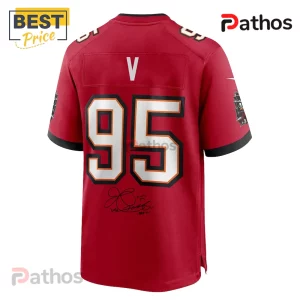 sfg445uE bts v tampa bay buccaneers limited edition red 95 fan jersey 03 back angle