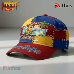 tGnWIxXX jimmy buffett tropical parrot margarita patchwork baseball cap 02 durable fabric