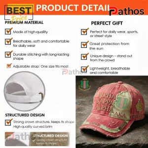 tYoFnTNt aka sorority 1908 distressed pink green baseball cap 02 high res view