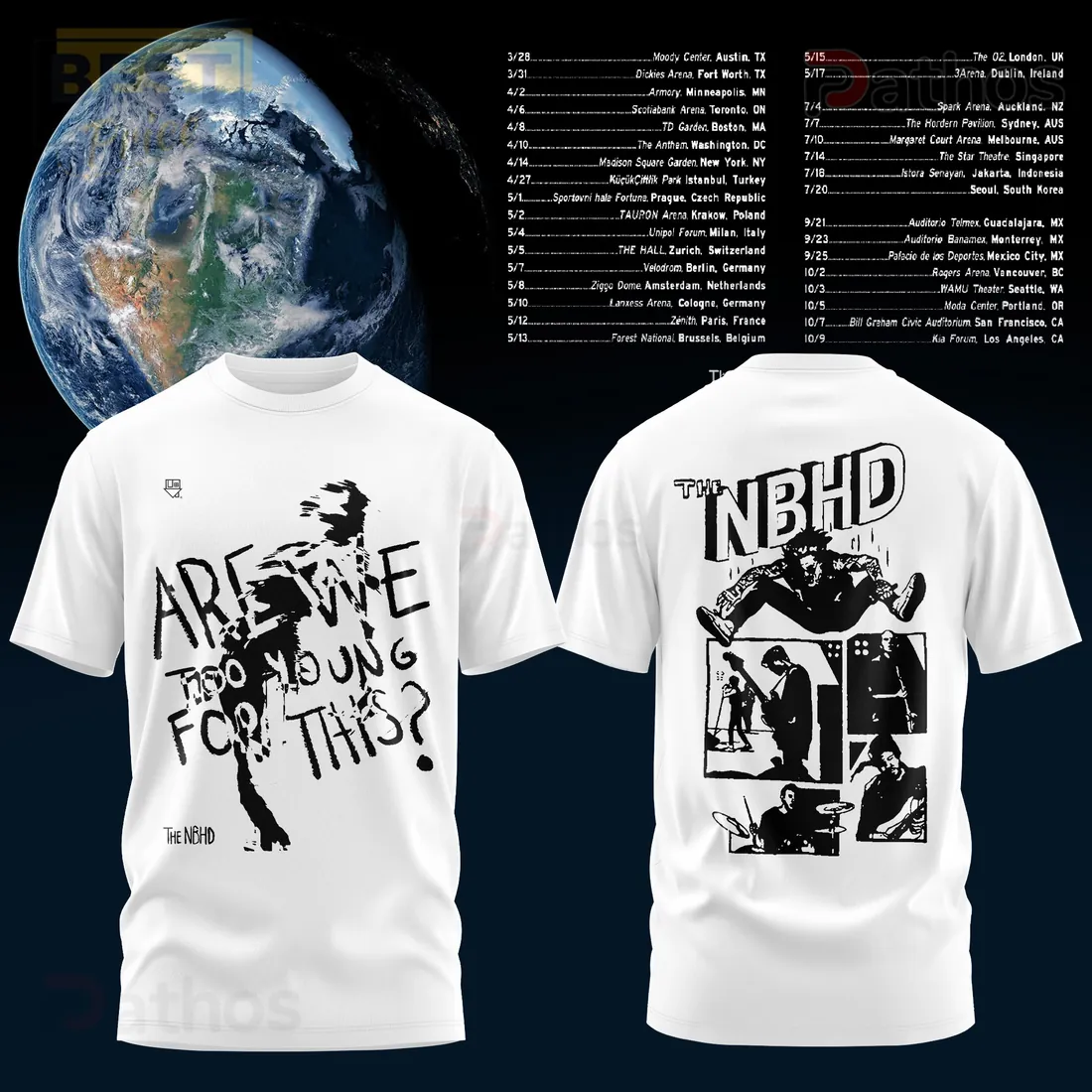 The Neighbourhood “Are We Too Young For This?” Graphic T-Shirt The Neighbourhood “Are We Too Young For This?” Graphic T-Shirt