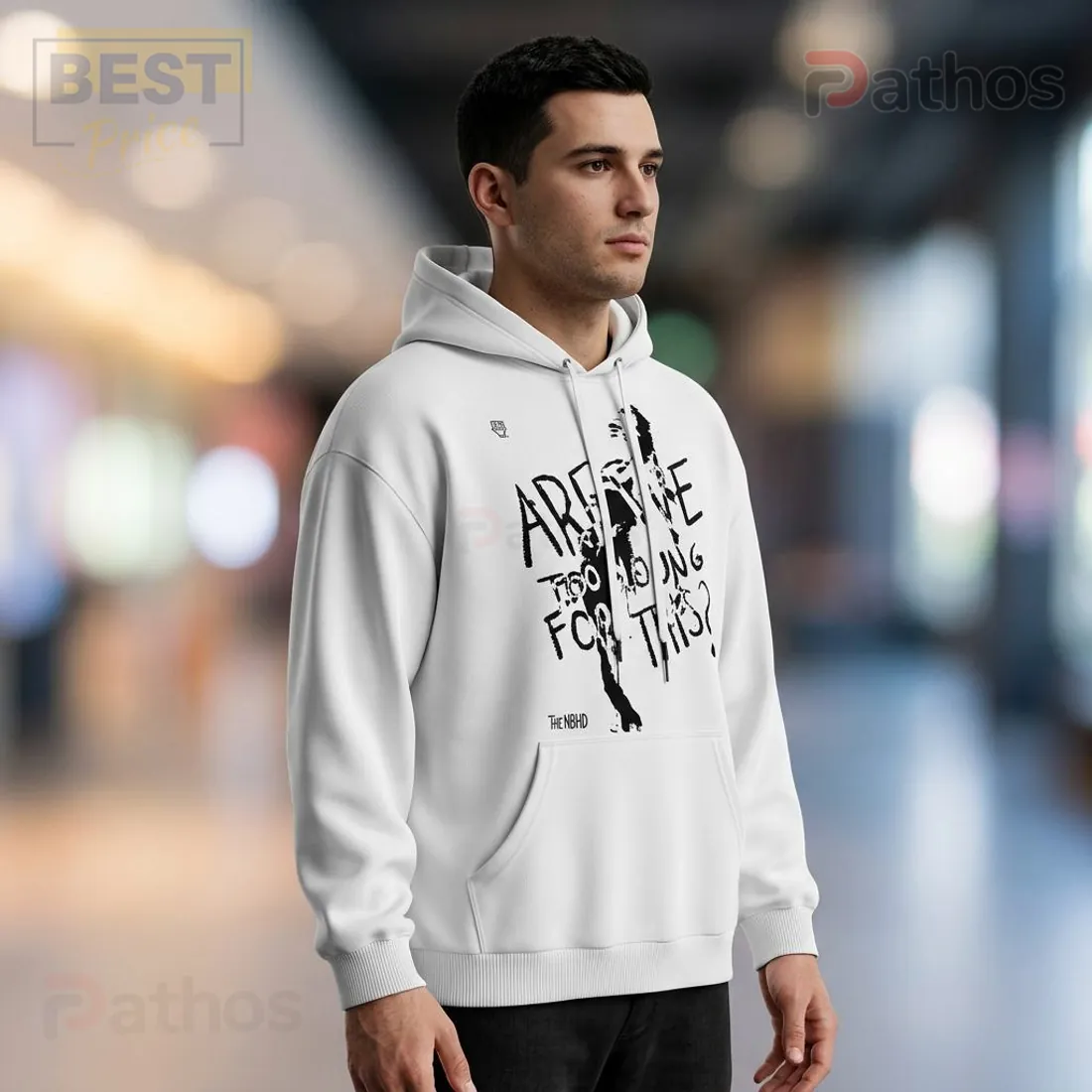 The Neighbourhood World Tour 2026 Graphic Print White Hoodie The Neighbourhood World Tour 2026 Graphic Print White Hoodie