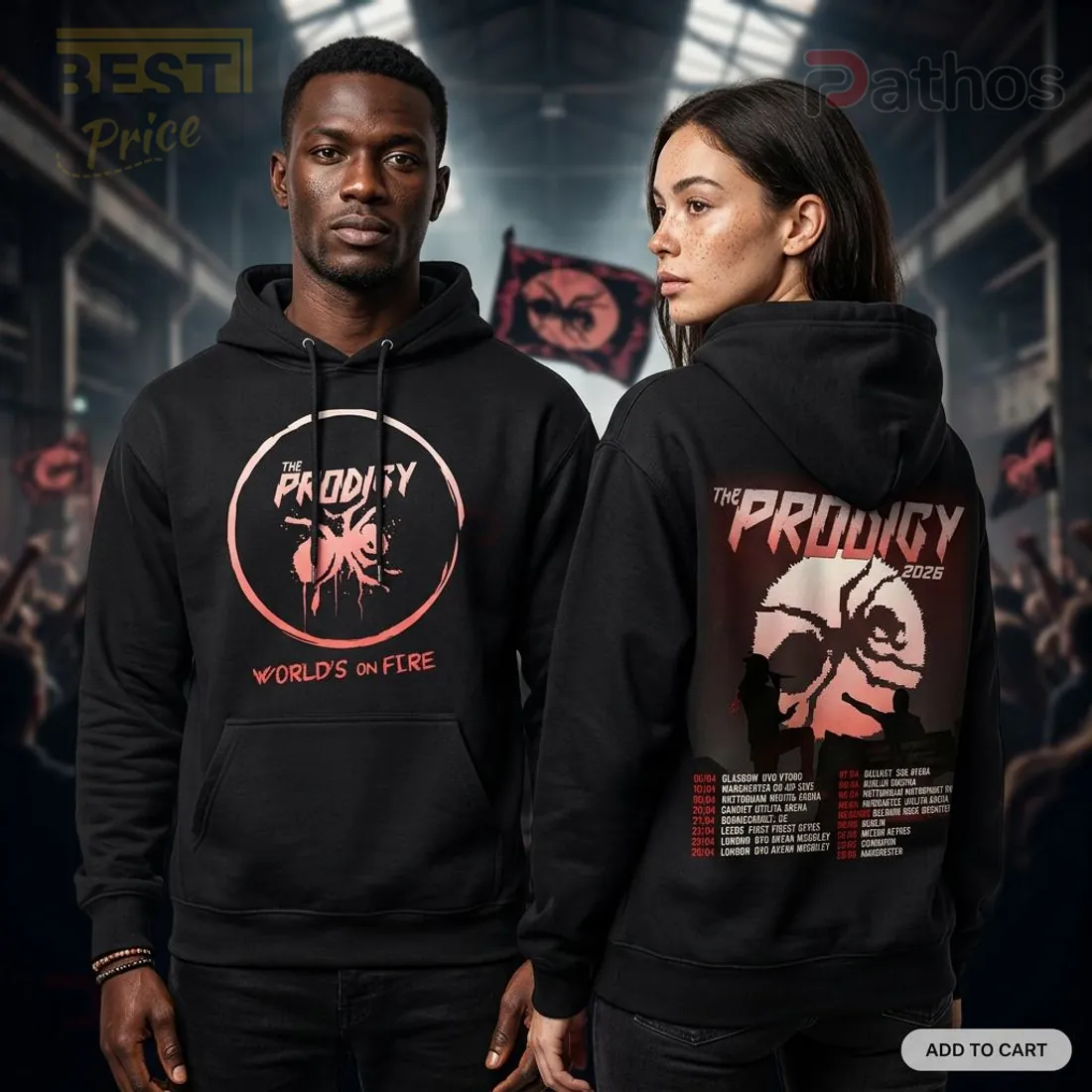 The Prodigy 2026 Tour Graphic Print Black Hoodie The Prodigy 2026 Tour Graphic Print Black Hoodie