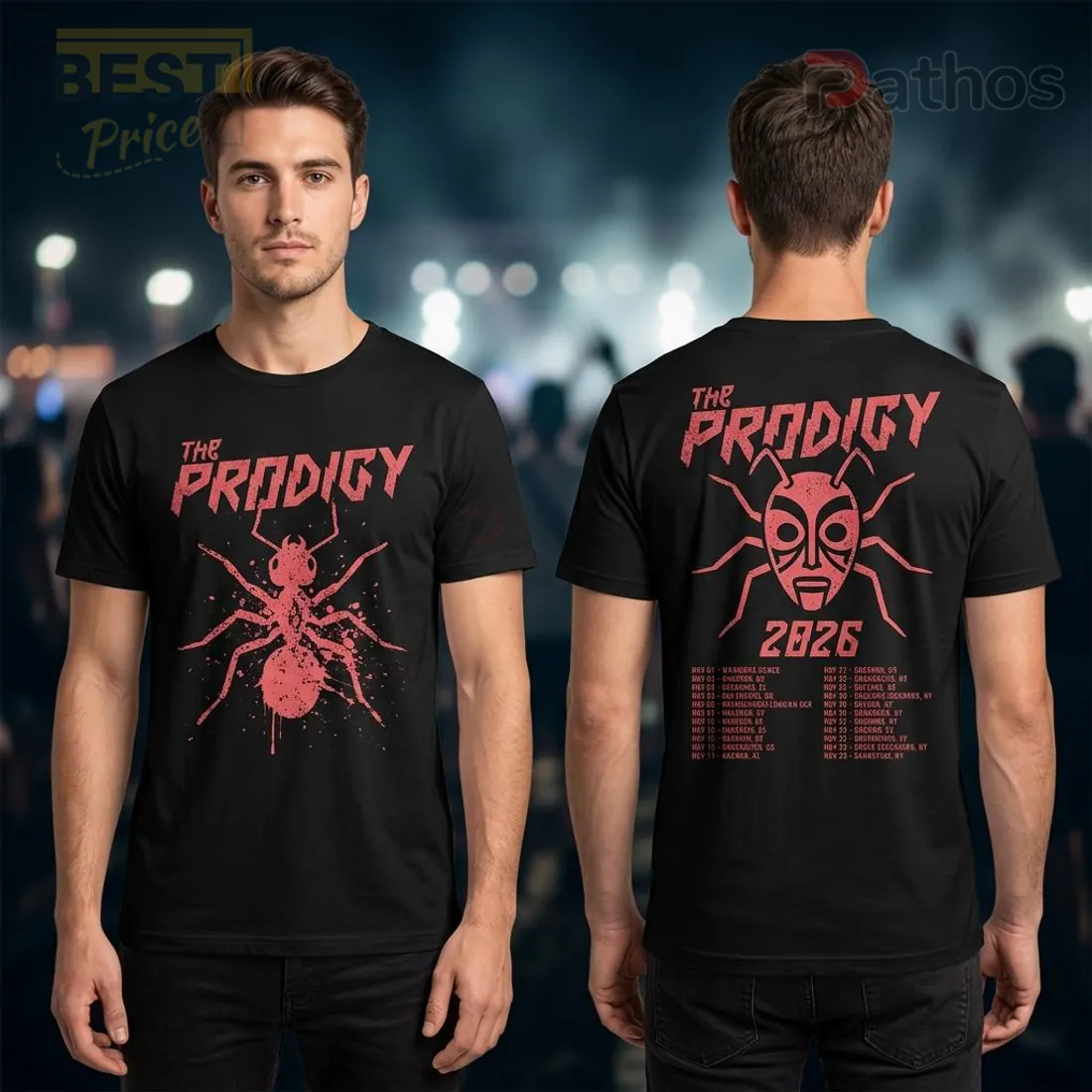 The Prodigy Warrior’s Dance 2026 Tour Graphic Print T-Shirt The Prodigy Warrior’s Dance 2026 Tour Graphic Print T-Shirt