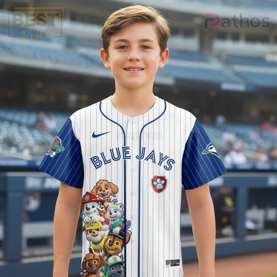 Toronto Blue Jays Paw Patrol Special Edition Pinstripe Baseball Jersey Toronto Blue Jays Paw Patrol Special Edition Pinstripe Baseball Jersey