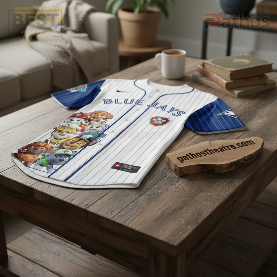 Toronto Blue Jays Paw Patrol Special Edition Pinstripe Baseball Jersey 3 Toronto Blue Jays Paw Patrol Special Edition Pinstripe Baseball Jersey