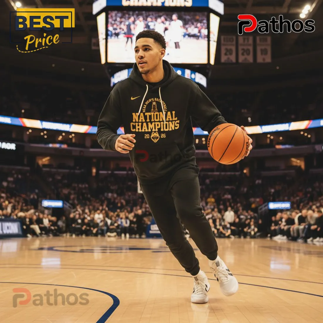 UConn Huskies 2026 NCAA Men’s Basketball National Champions Black Hoodie UConn Huskies 2026 NCAA Men’s Basketball National Champions Black Hoodie