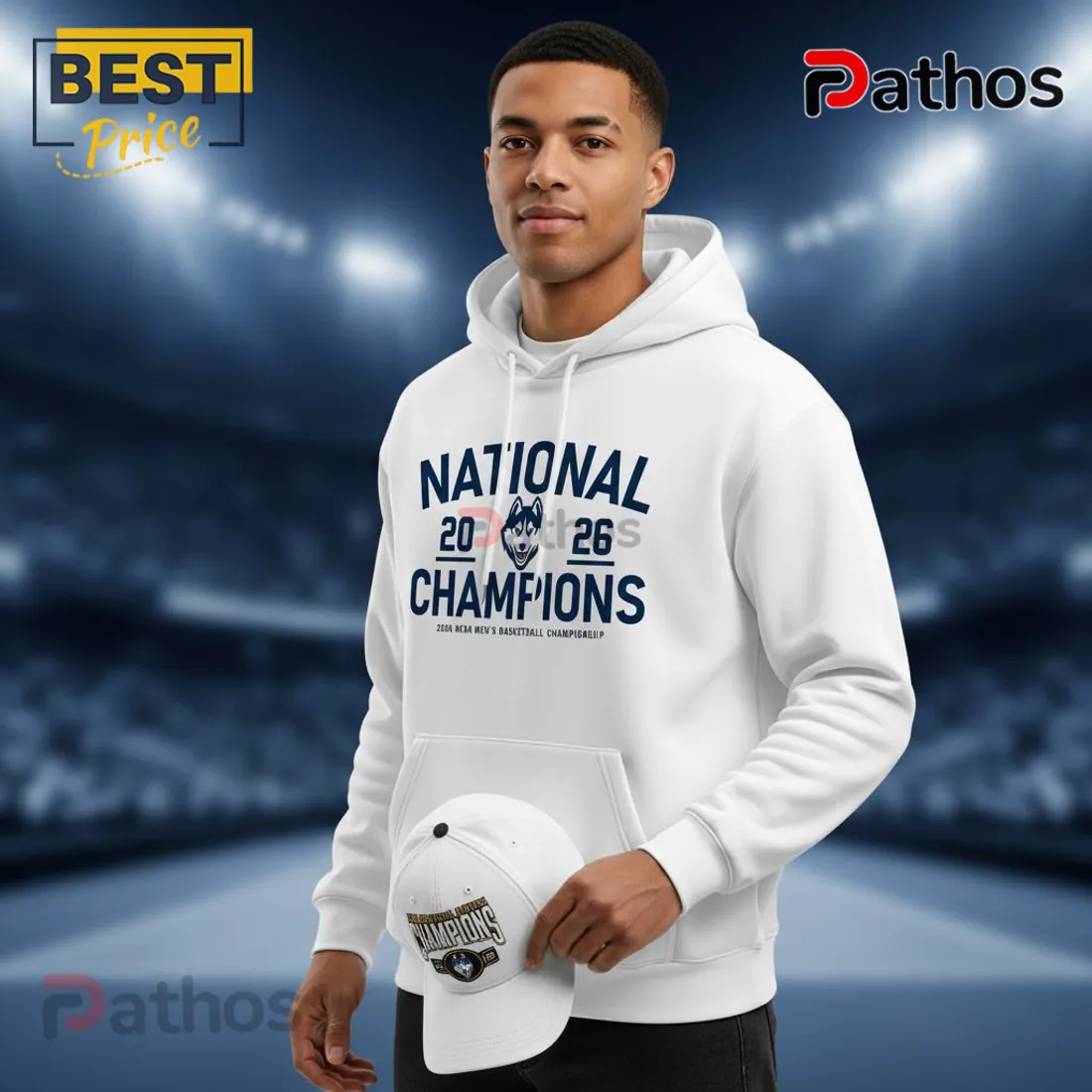 UConn Huskies 2026 NCAA Men’s Basketball National Champions Commemorative Hoodie UConn Huskies 2026 NCAA Men’s Basketball National Champions Commemorative Hoodie