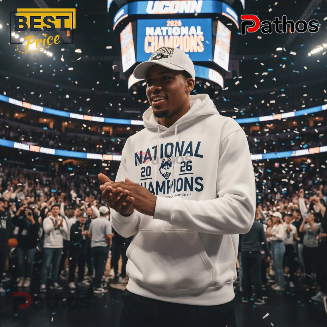 UConn Huskies 2026 NCAA Men’s Basketball National Champions Commemorative Hoodie UConn Huskies 2026 NCAA Men’s Basketball National Champions Commemorative Hoodie