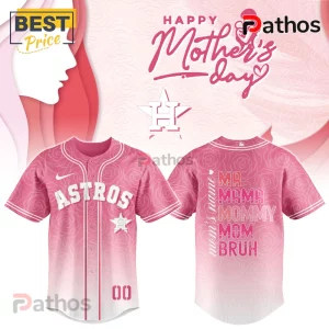 Houston Astros Mother’s Day Pink Custom Mom Baseball Jersey